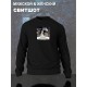 Свитшот с принтом Царевна Несмеяна оверсайз черный. Свитшот отунисекс с картиной Васнецова в стиле кэжуал.