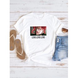 Футболка джо джо какеин и вишенка с принтом аниме мем с джоджо Kakyouin lero lero jojo bizarre adventure anime merch, белая женская мужская андеграунд стрит стайл одежда кэжуал стритстайл y2k casual.