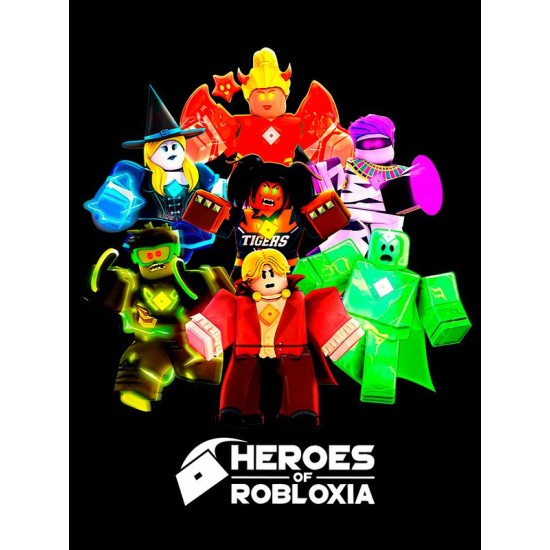 Футболка роблокс герои и roblox с принтом и надписью детская