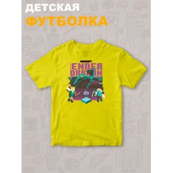 Футболка майнкрафт стив и алекс с драконом minecraft детская