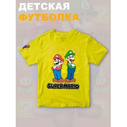 Футболка супер марио и луиджи брос nintendo y2k детская