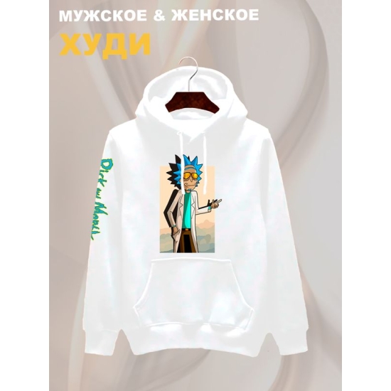Худи рик и морти в очках из rick and morty y2k