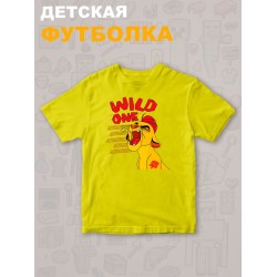 Футболка Король Лев с прикольной надписью wild one. Футболка детская с персонажем Кайон из the Lion King для мальчика и девочки. Одежда для детей и подростков стрит стайл кежуал.
