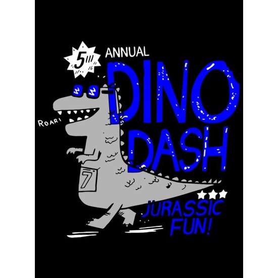 Детский шоппер Динозавры для мальчика и девочки с принтом Dino dash. Тканевая сумка подростковая с длинными ручками для шопинга street style.
