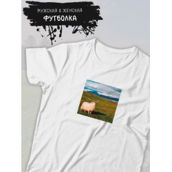 Футболка с принтом Овца оверсайз белая. Футболка с овцой где я унисекс в стиле андеграунд y2k.