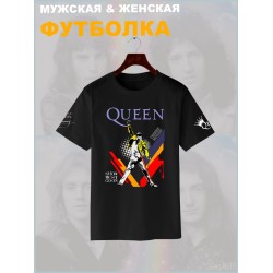 Футболка Queen логотип с принтом, рисунком rock style, рок группа