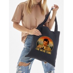 Шоппер эстетика детектив Коломбо Columbo с принтом ретро винтаж vintage retro 90 s style в стиле 90 х черный, стритстайл сумка для шопинга и покупок тканевая женская мужская кэжуал y2k style casual.