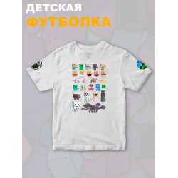 Футболка майнкрафт стив и алекс с игрой minecraft детская