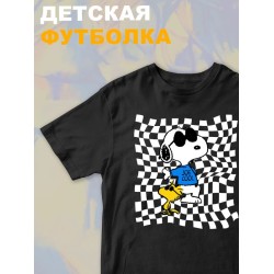 Футболка со снупи Snoopy и вудстоком желтой птичкой детская