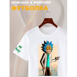 Футболка рик и морти в очках из rick and morty y2k