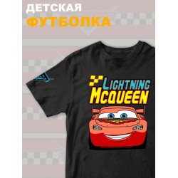 Футболка детская с принтом Тачки Молния Маккуина