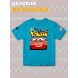 Футболка детская с принтом Тачки Молния Маккуина