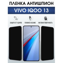 Защитная пленка на телефон Vivo IQOO 13 антишпион. Полиуретановая бронепленка на экран смартфона Виво Айкью 13.