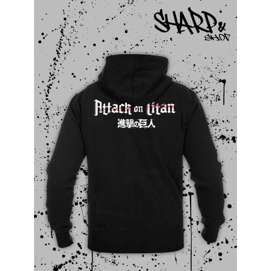 Худи с принтом из мультсериала Атака титанов оверсайз. Худи унисекс anime Attack on titan в стиле street style для молодежи.
