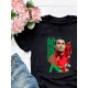 Футболка криштиану роналду реал мадрид cristiano ronaldo с принтом игроков футбола футболистов для фаната футбола, черная мужская и женская прикольная одежда кэжуал casual sportswear спортивный стиль.