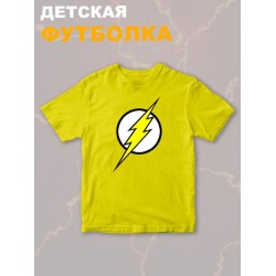 Футболка флэш и flash с молнией и супергерой y2k детская