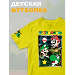 Футболка супер марио и луиджи брос нинтендо детская