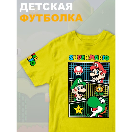 Футболка супер марио и луиджи брос нинтендо детская