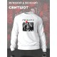 Свитшот с принтом Персонажи из страшного кино и надписью Friends оверсайз белый. Свитшот унисекс с героями ужастиков для фанатов horror movies street style.