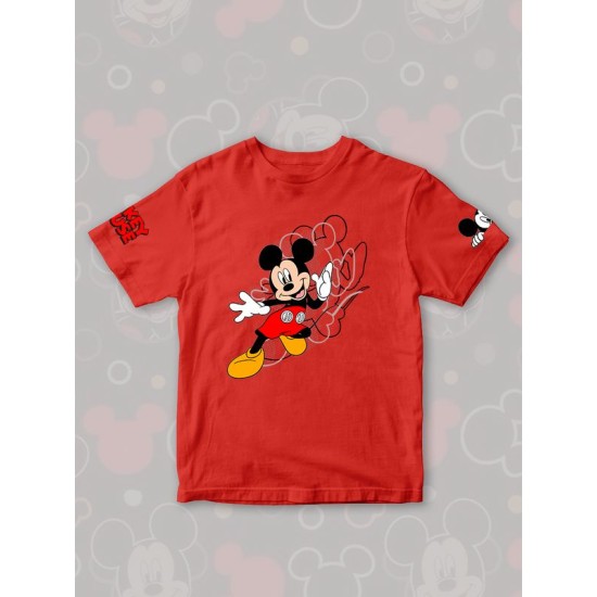 Футболка с персонажем Микки Маус из мультика Дисней. Футболка с принтом Mickey Mouse из Walt Disney для мальчика и девочки. Одежда для детей и подростков street style кэжуал.