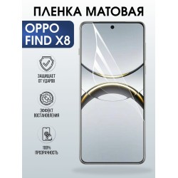 Защитная пленка на телефон Oppo Find x8 матовая. Полиуретановая бронепленка на экран смартфона Оппо Финд х8.