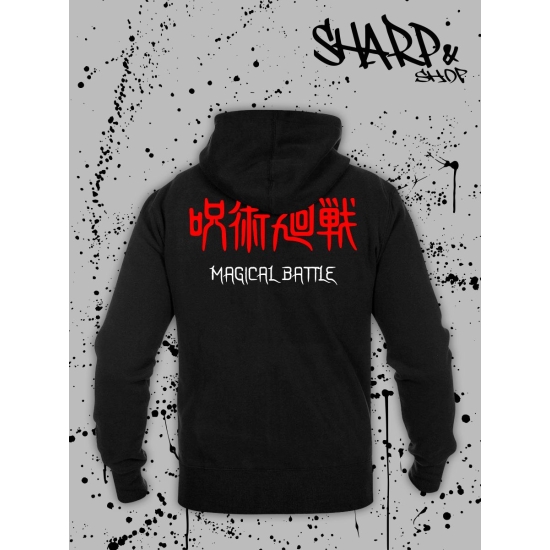 Худи с принтом из мультсериала Магическая битва оверсайз. Худи унисекс Фушигуро Тодзи в стиле street style для молодежи.