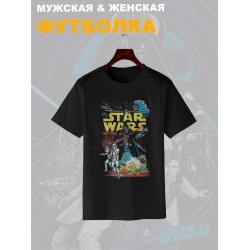 Футболка Star wars Звездные войны и Дарт Вейдер с принтом Darth Vader Звезда смерти штурмовики, черная женская мужская в подарок для папы, прикольная андеграунд одежда кэжуал, y2k underground casual.