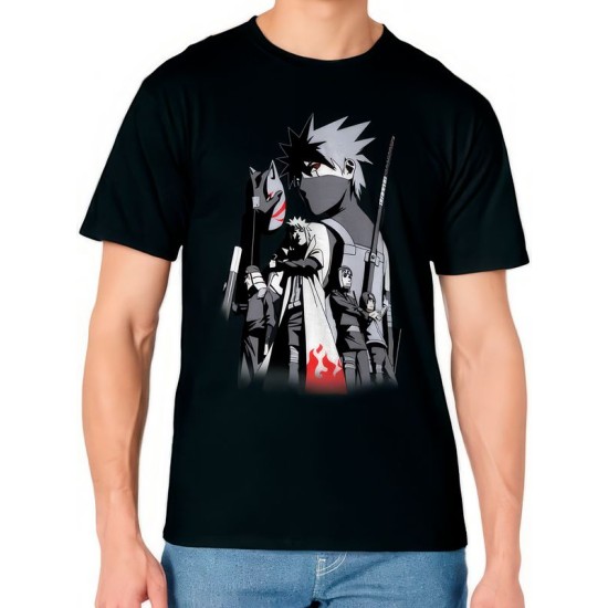 Футболка с Какаши аниме мерч ниндзя с принтом Kakashi Shippuden ninja Ripple Junction anime merch otaku, черная женская мужская, y2k андеграунд прикольная одежда кэжуал стритстайл, underground casual.
