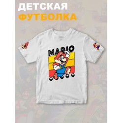 Футболка супер марио брос super mario нинтендо детская