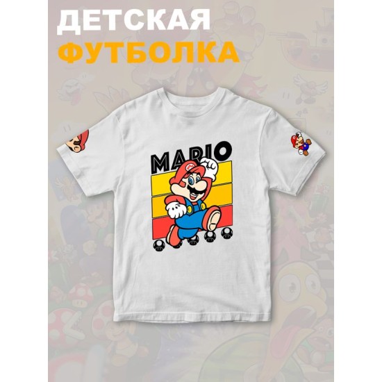 Футболка супер марио брос super mario нинтендо детская