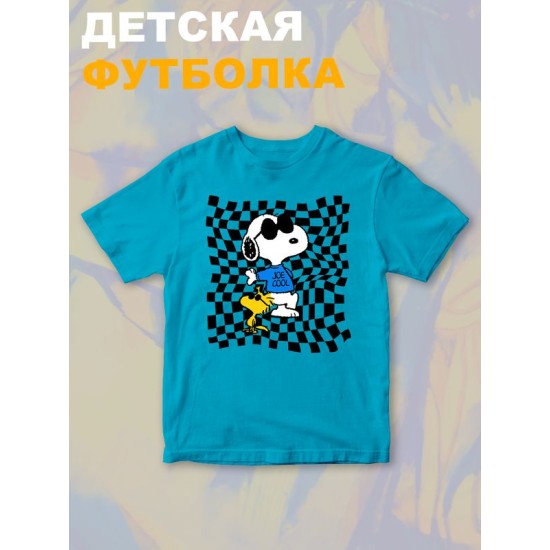 Футболка со снупи Snoopy и вудстоком желтой птичкой детская