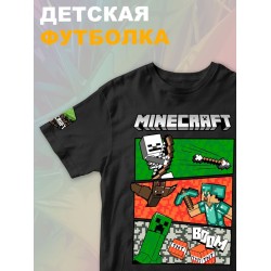 Футболка крипер стив майнкрафт tnt minecraft с игрой детская