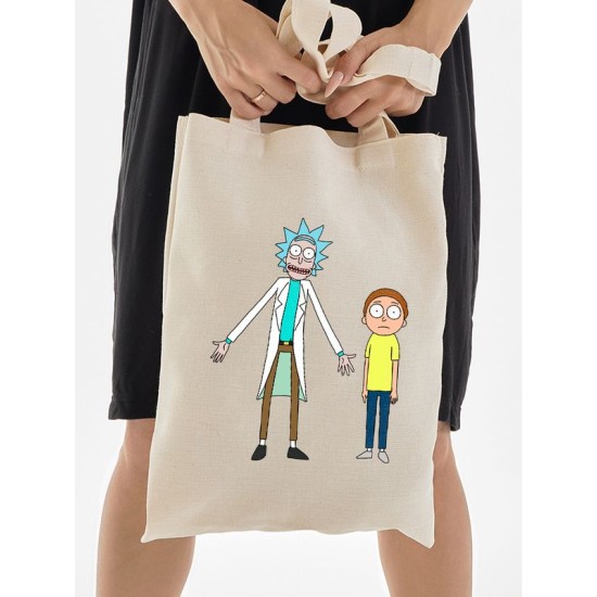 Шоппер с принтом Рик и Морти из мультфильма Rick and Morty в стиле 2yk.