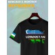 Футболка Узбекистан и флаг Uzbekistan с принтом