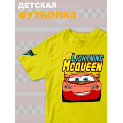 Футболка детская с принтом Тачки Молния Маккуина