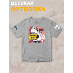 Футболка с акулой shark челюсти и jaws детская