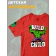 Футболка с героем Халк и прикольной надписью wild child. Футболка детская с принтом Hulk из Marvel comics для мальчика и девочки. Одежда для детей и подростков стрит стайл кежуал.