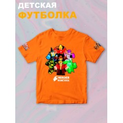 Футболка роблокс герои и roblox с принтом и надписью детская