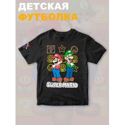 Футболка супер марио и луиджи брос nintendo y2k детская
