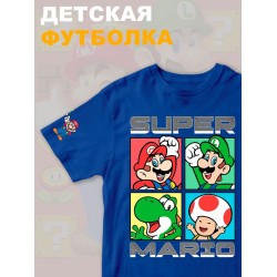 Футболка супер марио и луиджи super mario нинтендо детская
