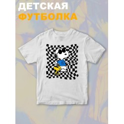 Футболка со снупи Snoopy и вудстоком желтой птичкой детская