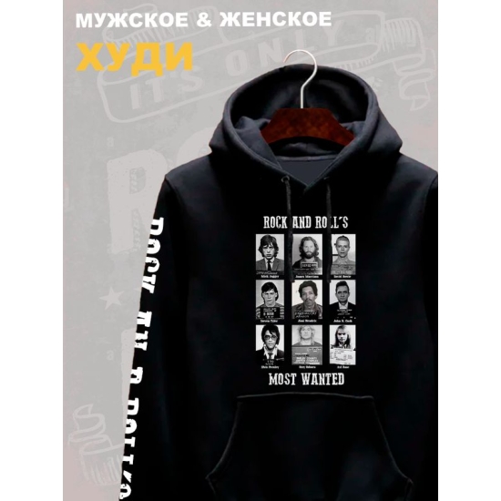 Худи с принтом рок-музыканты оверсайз черное. Худи унисекс с лидерами рок-групп для фанатов рока и кантри в стиле 90-х.