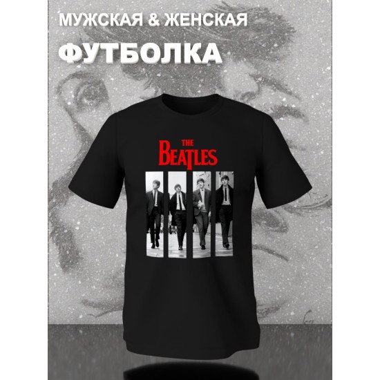 Футболка Beatles Битлс логотип с принтом, рок группа logo