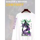 Свитшот с принтом из мультсериала Евангелион оверсайз. Свитшот унисекс Evangelion Eva 01 в стиле street style для молодежи.