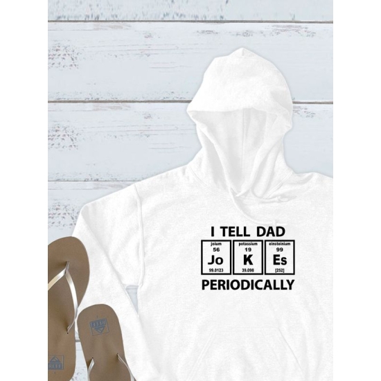 Худи с таблицей менделеева и приколом dad jokes y2k