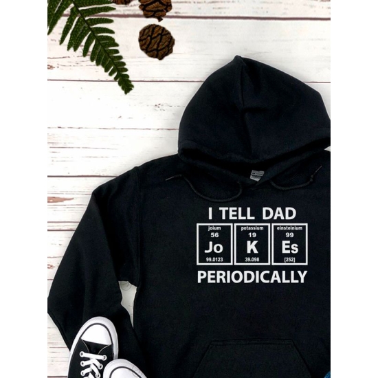 Худи с таблицей менделеева и приколом dad jokes y2k