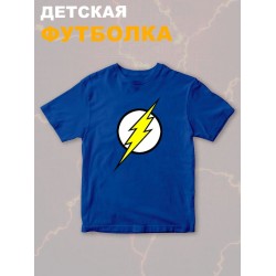 Футболка флэш и flash с молнией и супергерой y2k детская