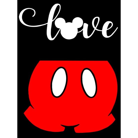 Парный свитшот для двоих влюбленных на свадьбу "Love, любовь" черный мужской. Свитшот с принтом Mickey Mouse для пар и для молодоженов.