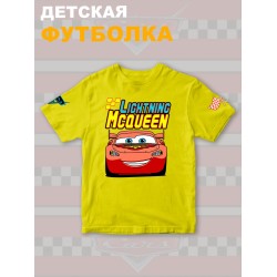 Футболка детская с принтом Тачки Молния Маккуина