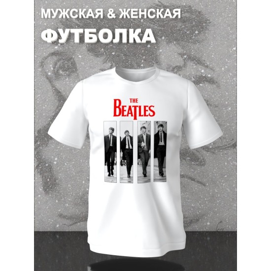 Футболка Beatles Битлс логотип с принтом, рок группа logo